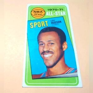 📌SALE $8.📌1970-71 TOPPS LOU HUDSON ATLANTA HAWKS #115 TALL CARD